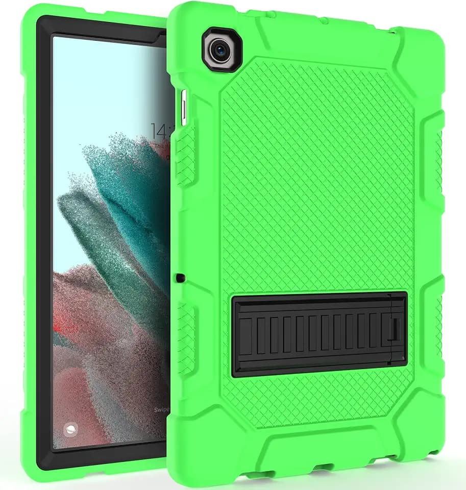Galaxy Tab A8 10.5 Case with Kickstand, Hybrid Shockproof Rugged Cover for Samsung A8 Tablet Case 10.5 Inch (SM-X200/X205/X207), Green+Black
