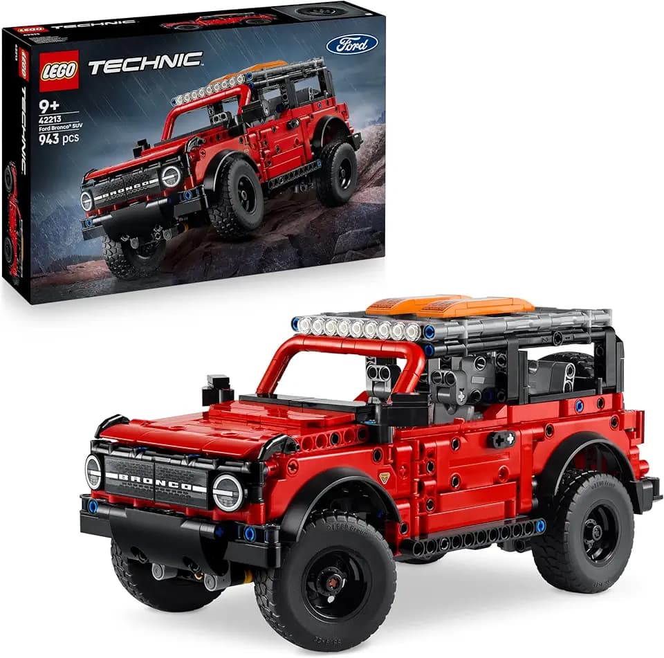 LEGO Technic Ford Bronco SUV Offroad-Fahrzeug – Modellauto mit aufklappbaren Türen, V6-Motor, Federung und Lenkung – Sammelmodell und Geschenk für Jungen ab 9 Jahren – 42213