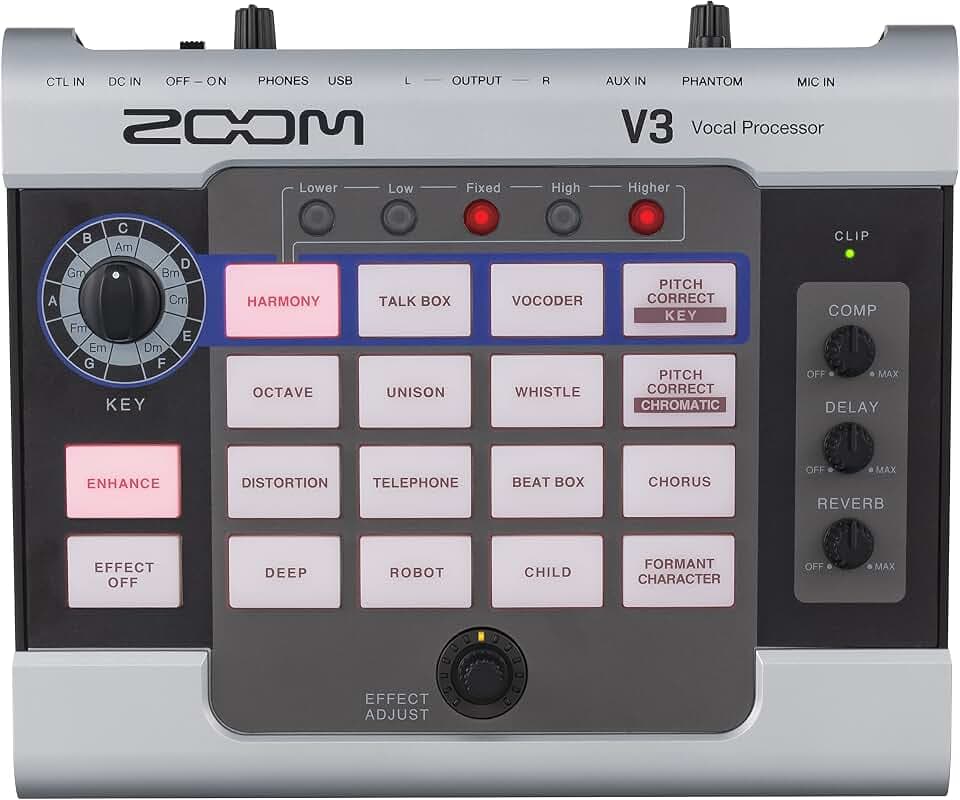 ZOOM V3 Vocal Processor – Effektgerät zur Aufwertung von Stimmen und Gesang