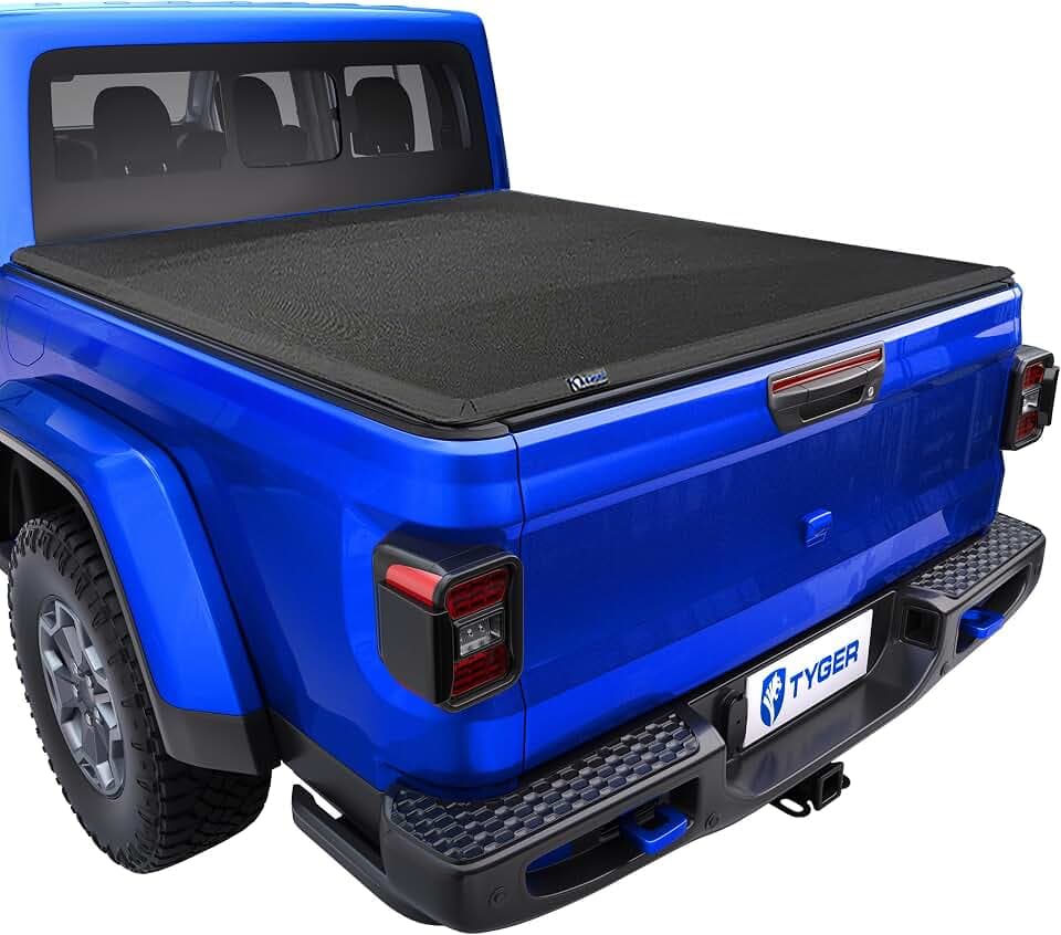 Tyger Auto T3X Soft Tri-Fold in Fabric Truck Bed Tonneau Cover Compatible with 2020-2026 Jeep Gladiator JT | 5' (60") Bed | TG-BC3J1060X
