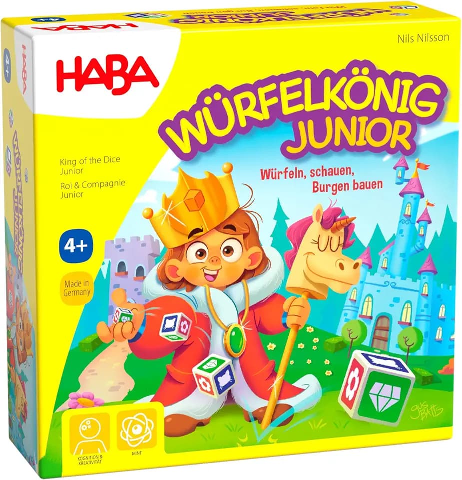 HABA Würfelkönig Junior - Würfelspiel ab 4 Jahren - Gesellschaftsspiel