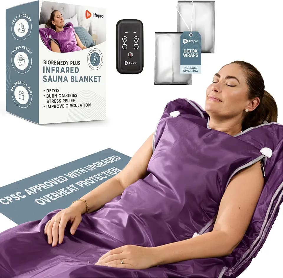 LifePro BioRemedy Infrared Sauna Blanket for Home Relaxation Detox