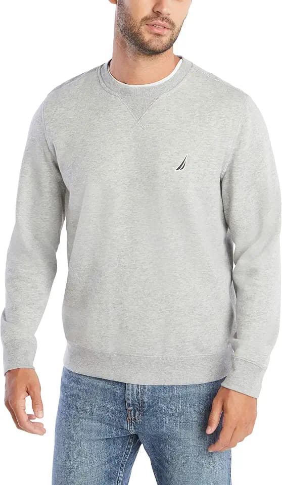 Nautica Herren Basic Crew Neck Fleece Sweatshirt