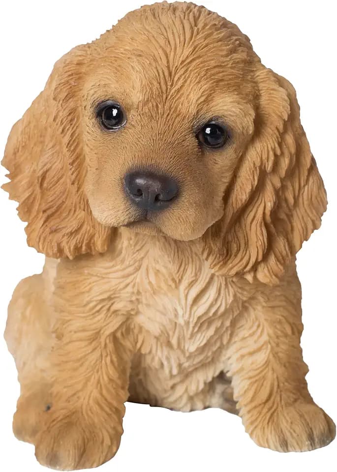 HI-LINE Cream-Coloured Cocker Spaniel Statue