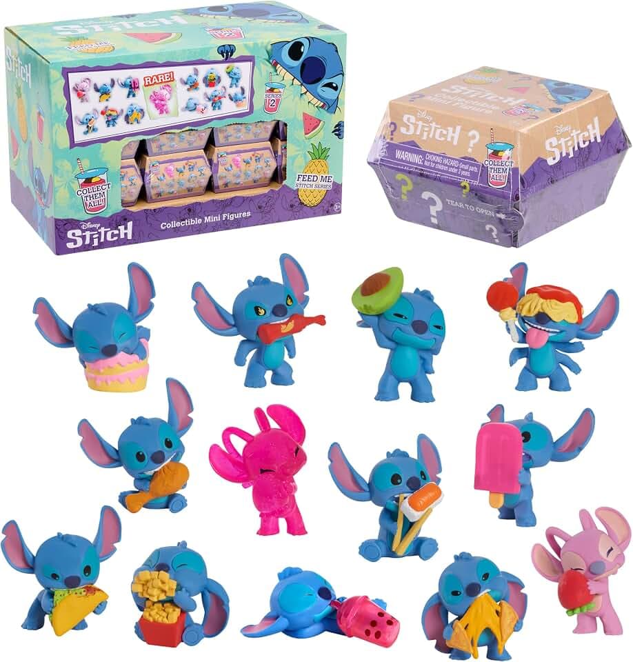 Just Play Disney Stitch Minifiguren zum Sammeln, Überraschungspackung, 5 cm große Sammelfiguren, Stile können variieren, Kinderspielzeug ab 3 Jahren