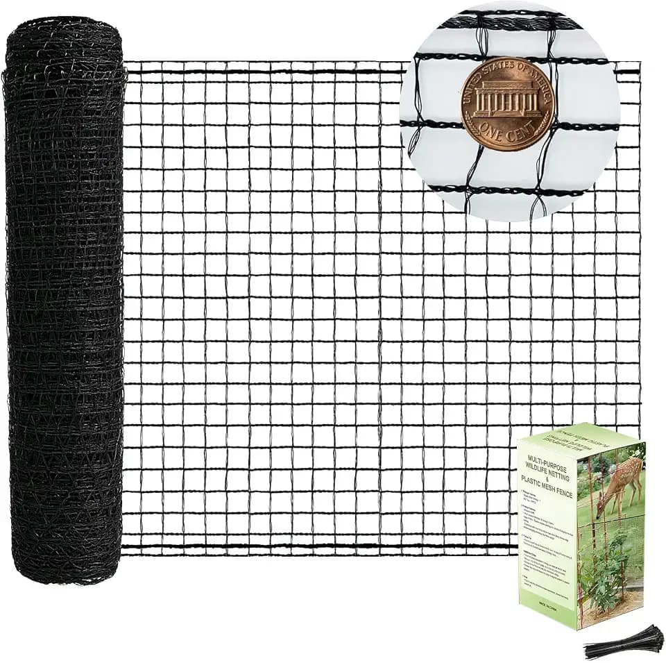 POYEE Deer Fence Netting 5x100ft Plastic Mesh Netting for Garden Protection