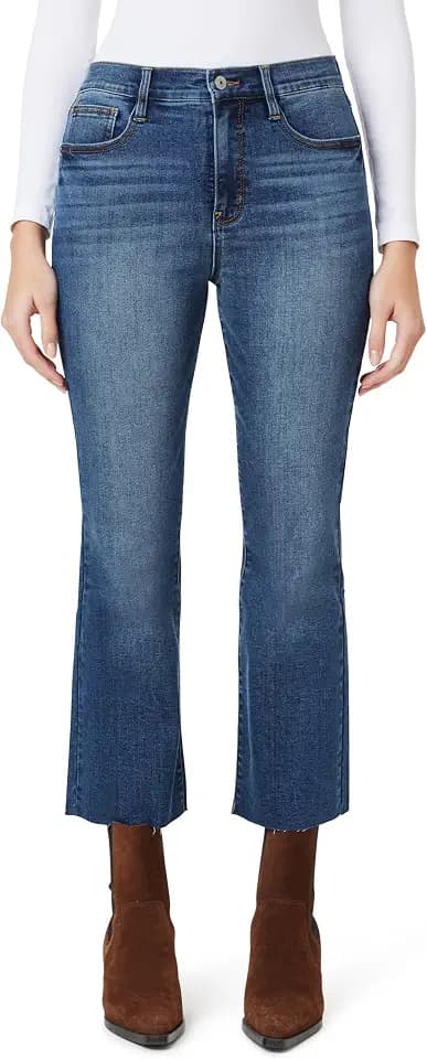 WallFlower Women's Luscious Curvy Fearless Ankle Bootcut Jeans
