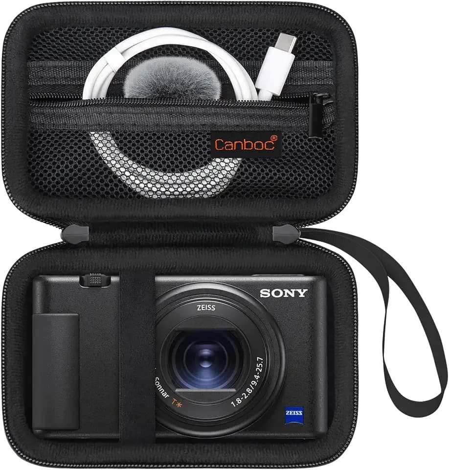 Canboc Carrying Case for Sony ZV-1/ ZV-1F/ ZV-1 II Digital Camera, Black