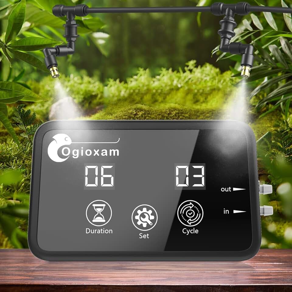 Automatic Reptile Mister System, Reptile Humidifiers Smart Misting System, Snake Mister Smart (2 Nozzles)