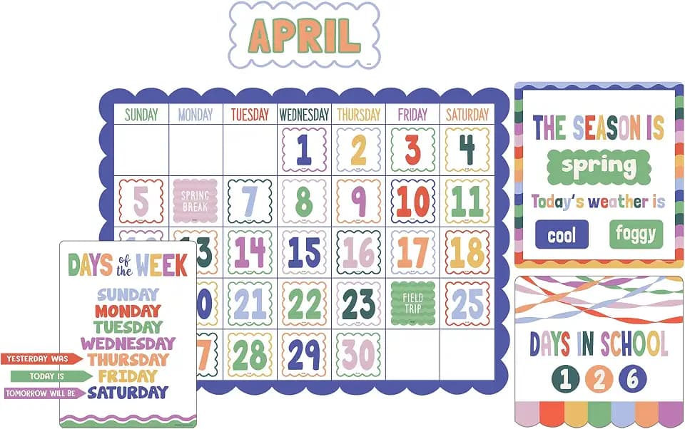 Teacher Created Resources Color Crush Calendar Bulletin Board (TCR9361)
