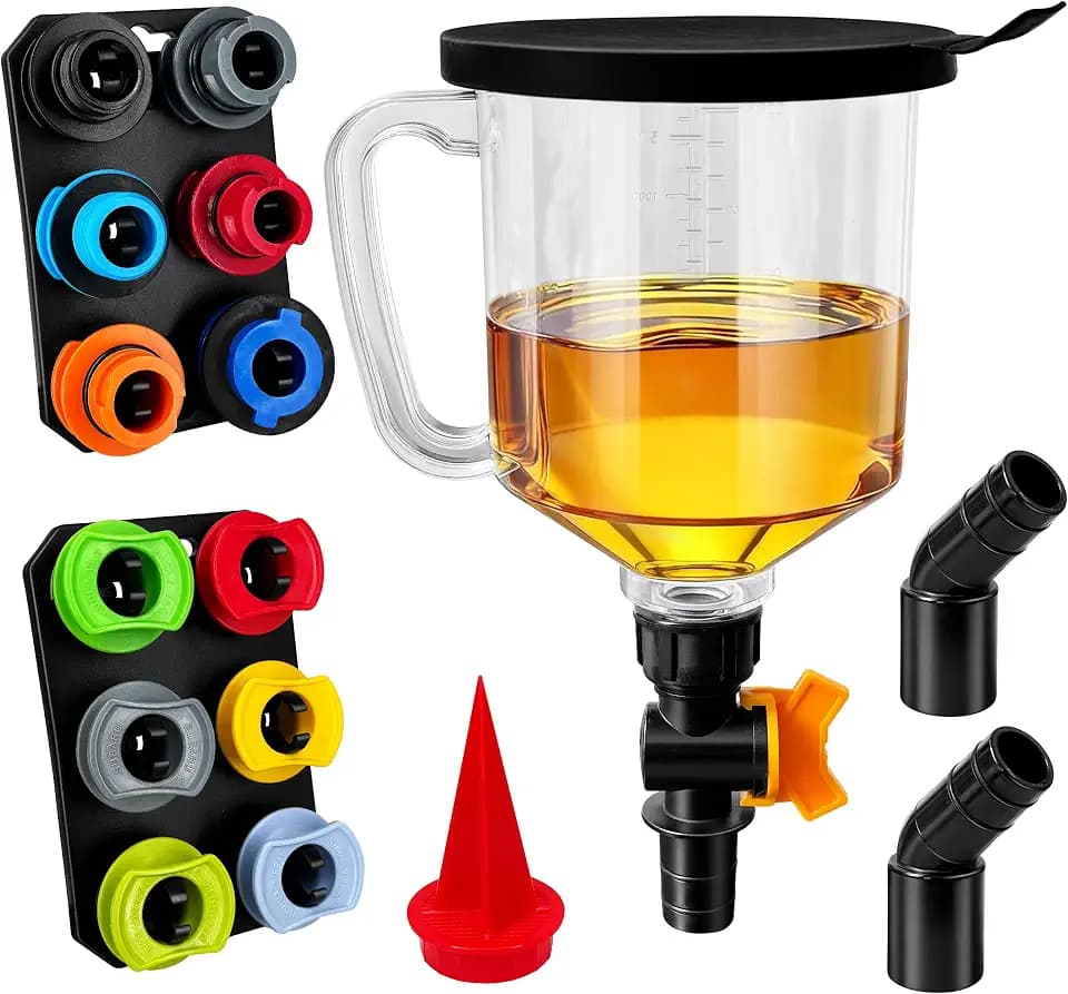 18 Pack No Spill Engine Oil Funnel Kit（1.59QT/1.5L）