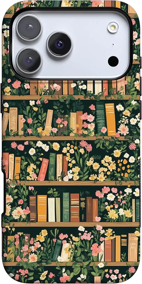 Casely iPhone 17 Pro Max Case | Book Nook | Floral Library | Bold Protective Design | Compatible with MagSafe