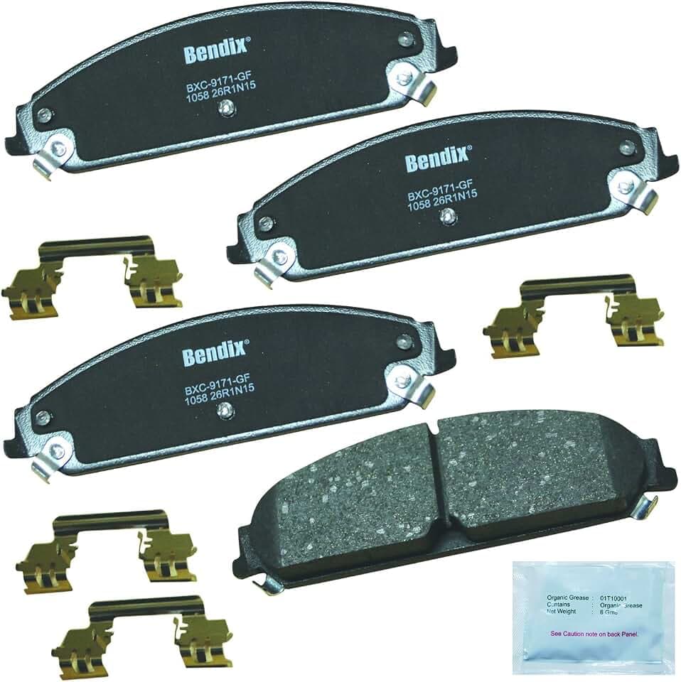 Bendix Priority1 CFC1058 Ceramic Front Brake Pads for select Chrysler 200 2014-2013, 300 2018-2005, Dodge Avenger 2014-2013, Caliber 2009-2008, Challenger 2018-2009, Charger 2018-2006, Magnum 2005-08