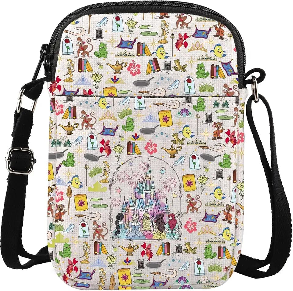 G2TUP Princess Castle Crossbody Bag Princess Crossbody Purse Princess Squad Gifts Princess Friends Messenger Bag