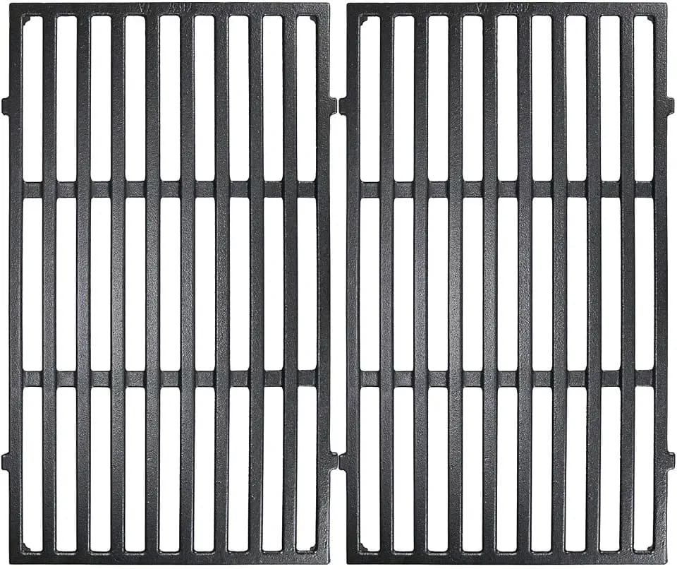 Cast Iron Grill Grates for Weber Spirit 300 E-310 S-310 Series, for Weber Genesis Silver B/C Gold B/C, 17.5 x 11.9 inch Cooking Grids for Weber Spirit 3 Burners Series Grills(Set of 2)