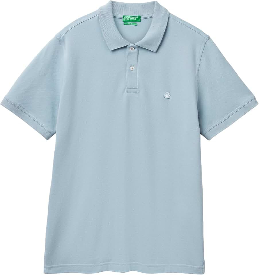 United Colors of Benetton Herren Maglia Polo M/M 3wg9u301z Polohemd, grau, Large