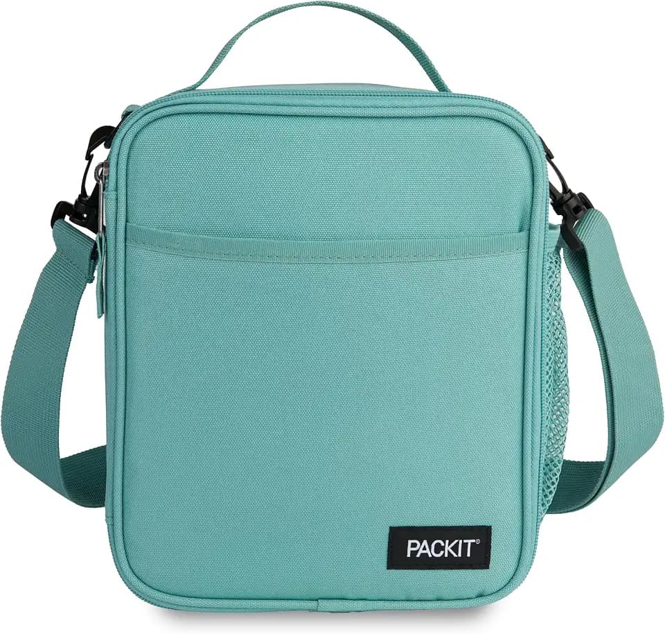 PackIt Freezable Crossbody Lunch Box, Sage