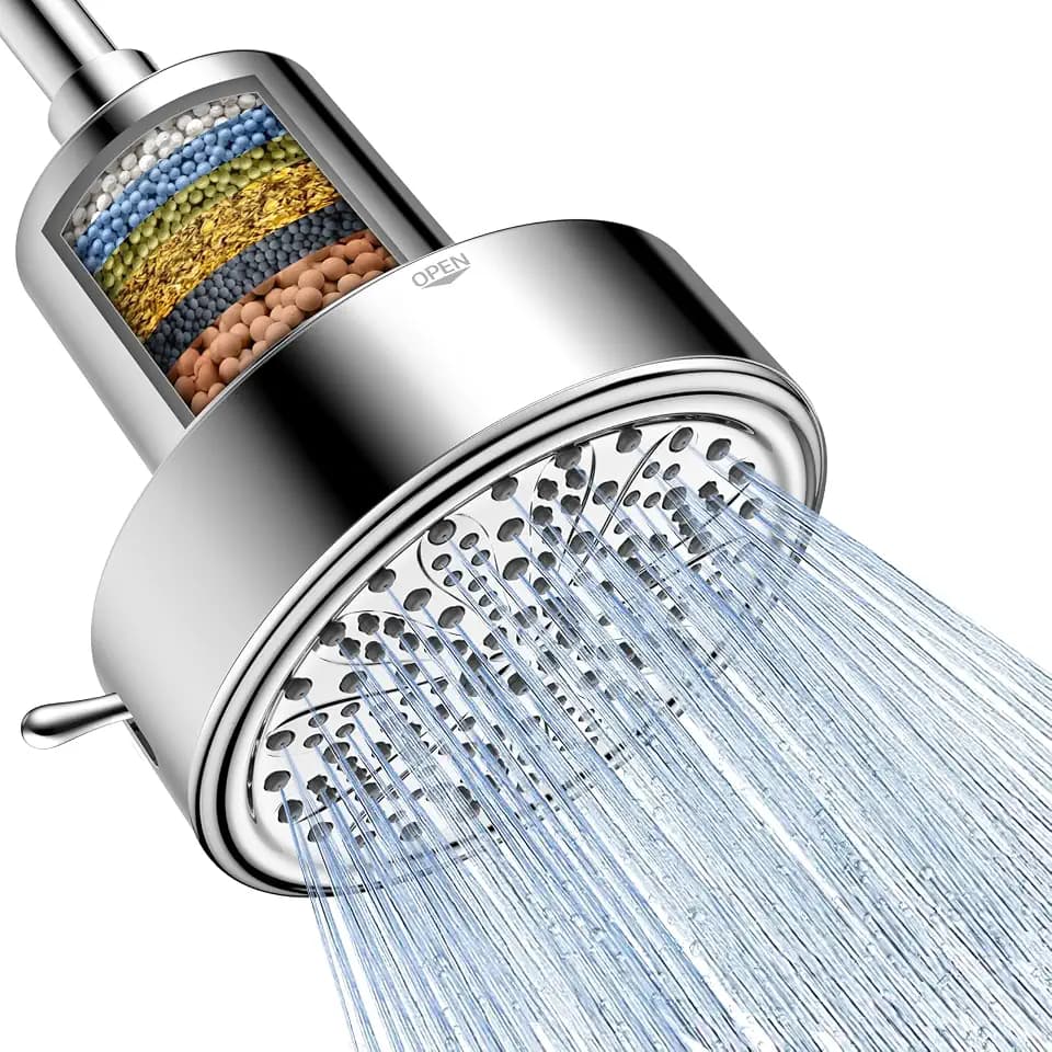 FEELSO Filtered Shower Head, High Pressure Shower Head with Filters