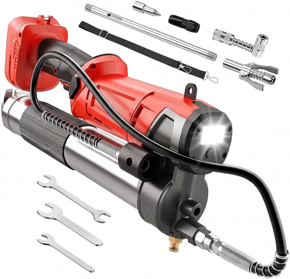 Cordless Grease Gun Compatible with Milwaukee M18 18V Battery (No Battery)