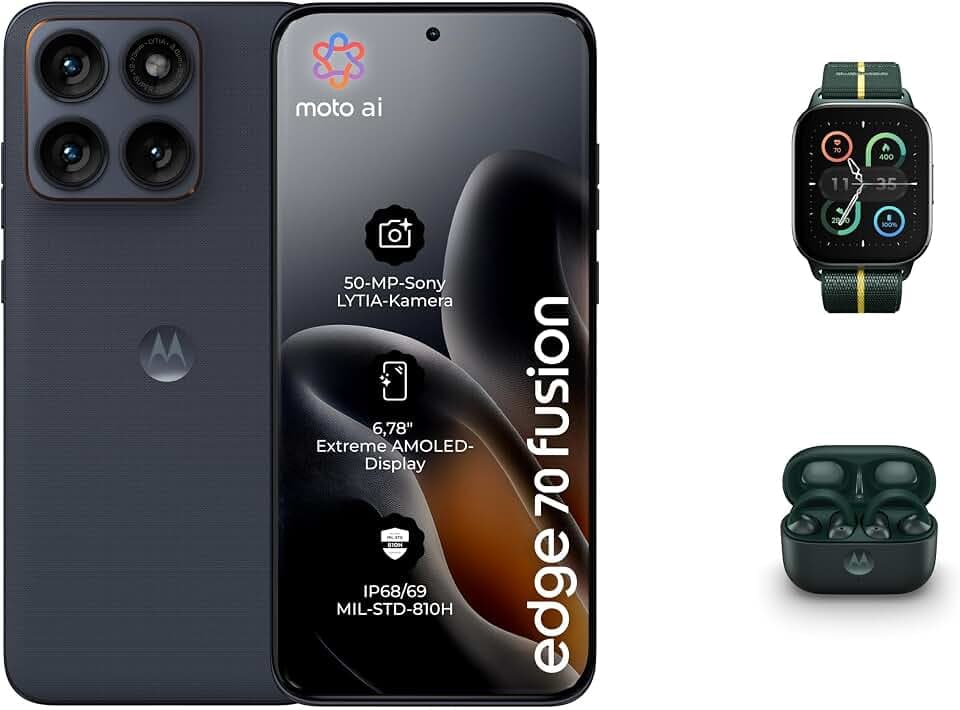 Motorola Edge 70 Fusion Smartphone 50-MP-Kamera 8-256 GB Silhouette