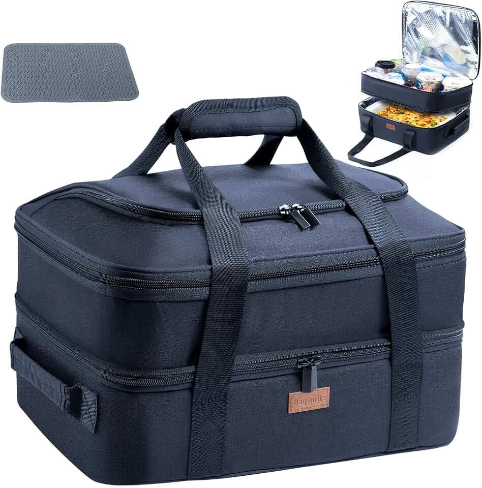 BAGSPRITE Expandable Insulated Casserole Carrier for 9" x 13" Baking Dish