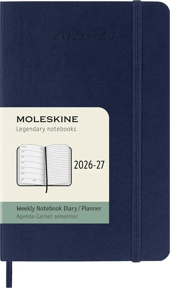 Moleskine Classic 18 Month 2026-2027 Weekly Planner, Soft Cover, Pocket (3.5" x 5.5"), Sapphire Blue, 208 pages