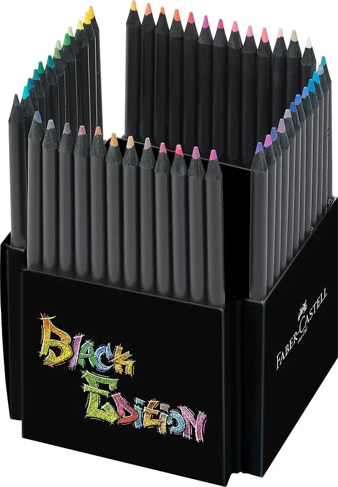 Faber-Castell - Buntstifte Set Black Edition 50-teilig im Kartonetui
