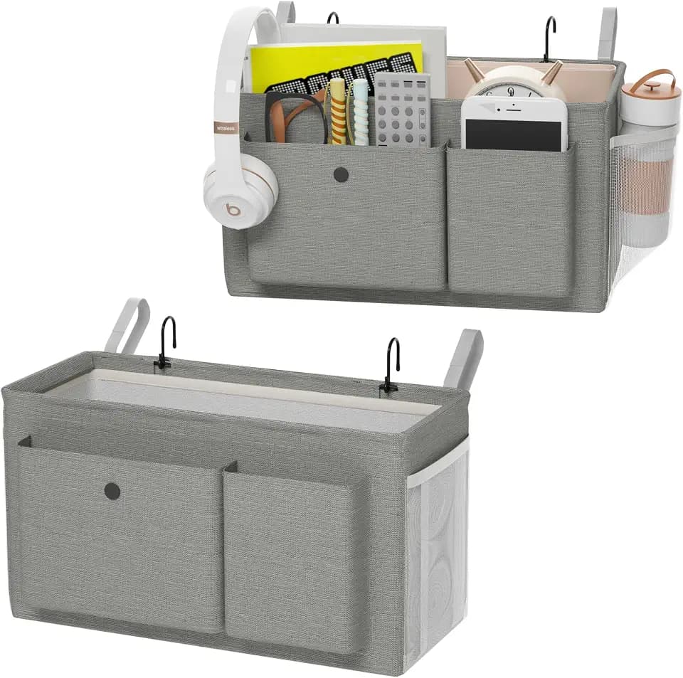 Bedside Caddy Bedside Storage Hanging Organizer for Bunk Dorm Bed Rail
