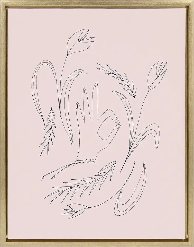Kate and Laurel Sylvie We are All OK Framed Canvas Wall Art by Kate Aurelia Holloway, 18x24 Gold