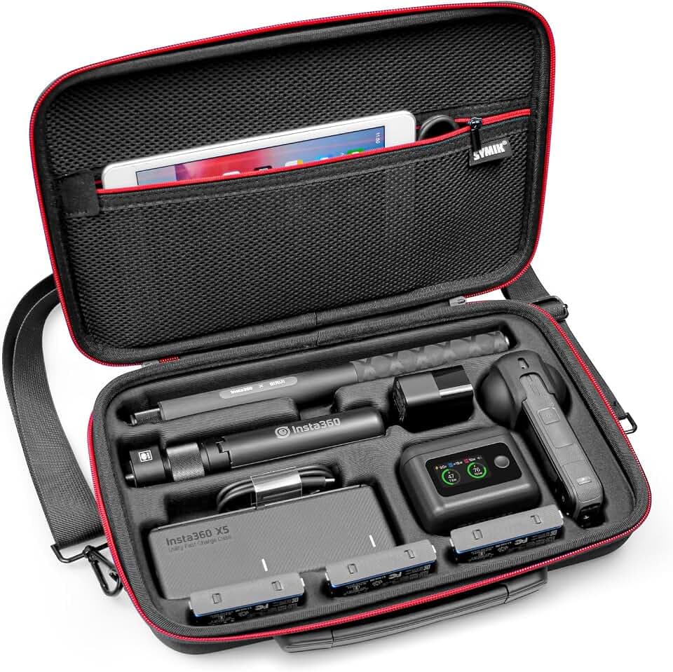 SYMIK Tasche für Insta360 X6 X5 X4 Air, Wasserdicht, Stoßfest, Kompakt