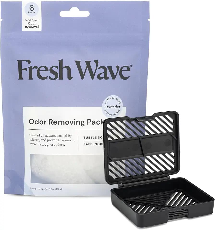 Fresh Wave Odor Eliminating Packs, 6-Pack with Pod Case, Lavender