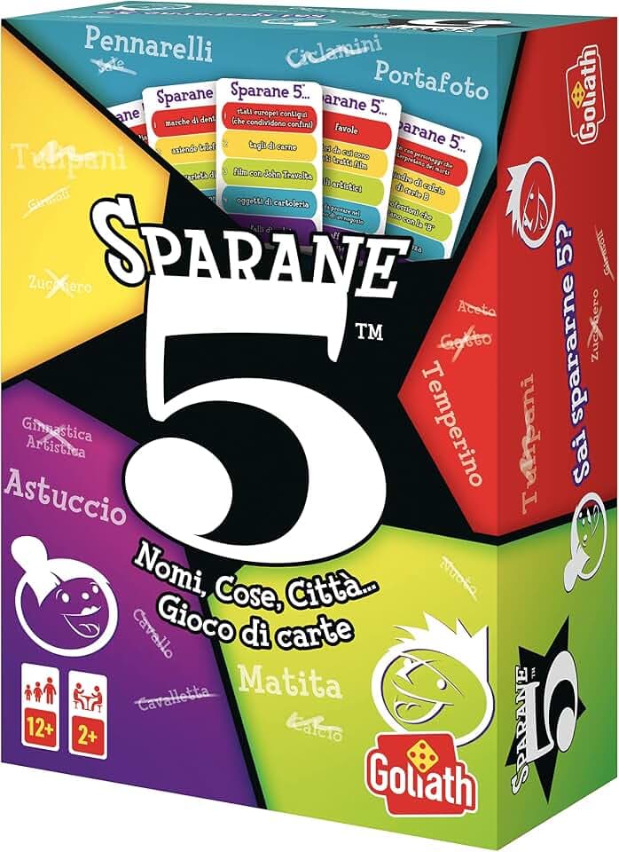 Goliath, Sparane 5, Name 5, Gesellschaftsspiel, Kartenspiel und Fragen für die Familie, ab 12 Jahren