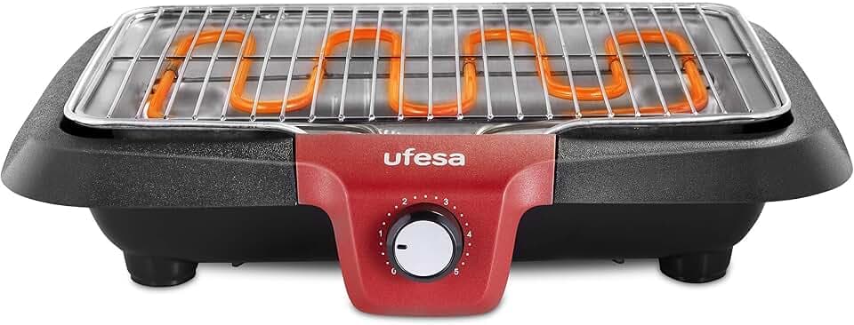 Ufesa BB7640 Elektrogrill mit Rauchminderungssystem, automatische Abschaltung, Oberfläche 38 x 24 cm, 2300 W, (spülmaschinenfest)