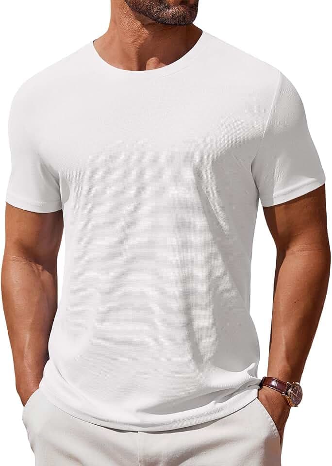 COOFANDY Men's T Shirt Short Sleeve Crew Neck T-Shirt Casual Summer Classic Basic Tee Shirts