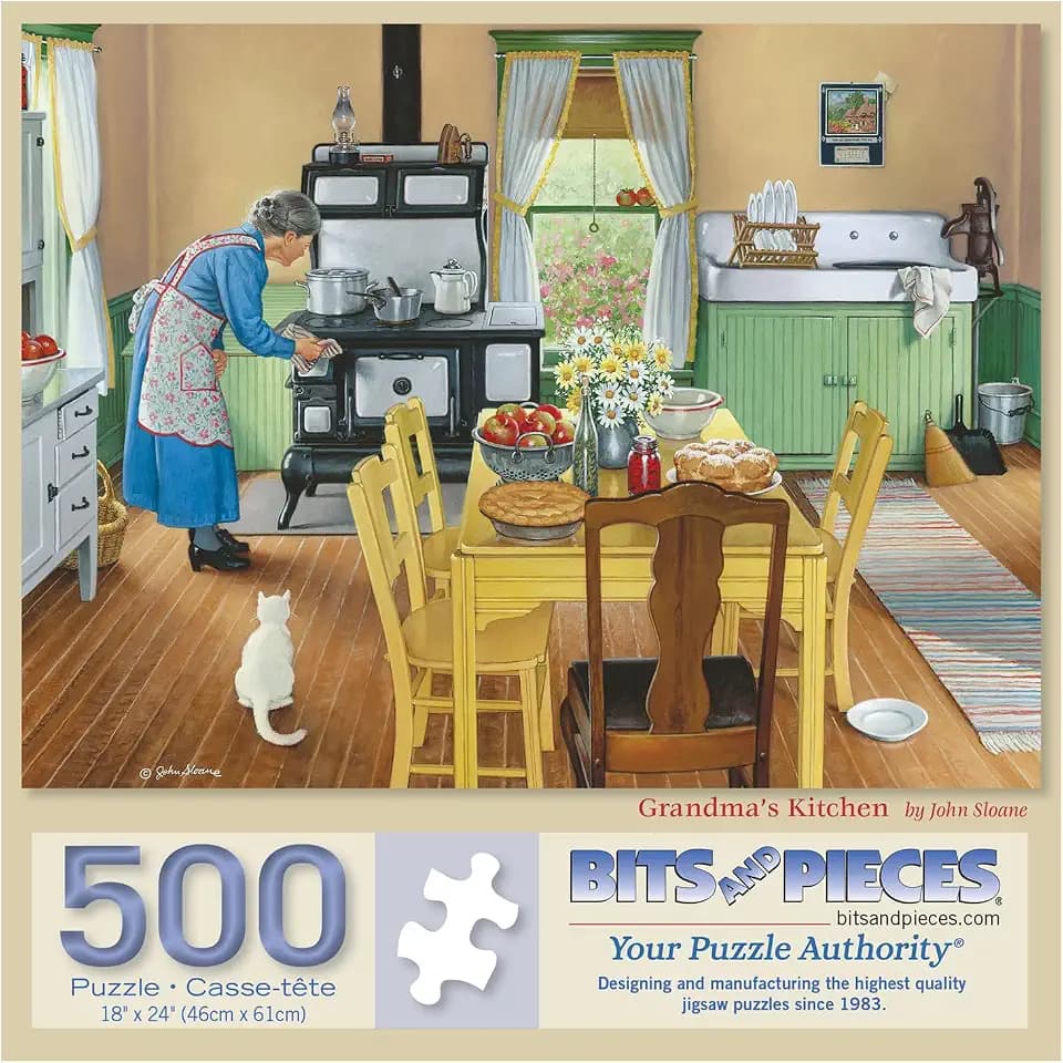 Bits and Pieces Jigsaw Puzzles for Adults 500 Pieces - Grandma's Kitchen