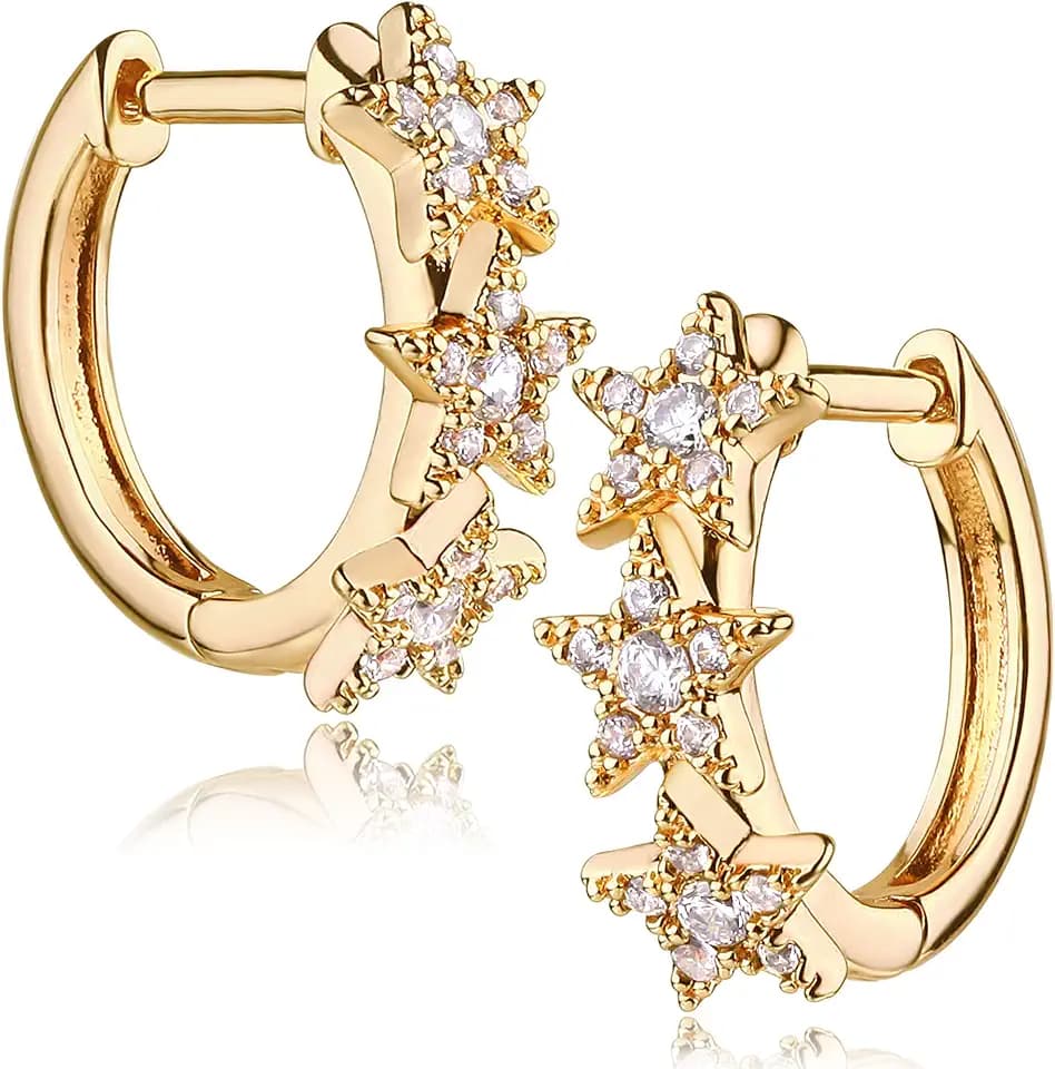 Gold Huggie Hoop Earrings for Women