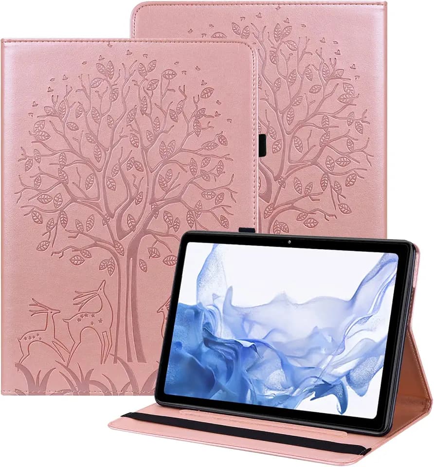 BOLELAW Hülle für Xiaomi Pad 6/6 Pro 11 Zoll 2023 Mit Stift, Stifthalter, Kartenschlitz und Standfunktion - Flip Fashion Schutzhülle für Tablet, Rosa