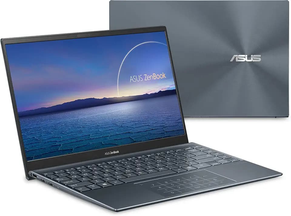 ASUS ZenBook 14 Ultra-Slim Laptop 14” Full HD NanoEdge Bezel Display, Intel Core i5-1035G1, 8GB RAM, 512GB PCIe SSD, NumberPad, Thunderbolt 3, Windows 10 Home, Pine Grey, UX425JA-EB51