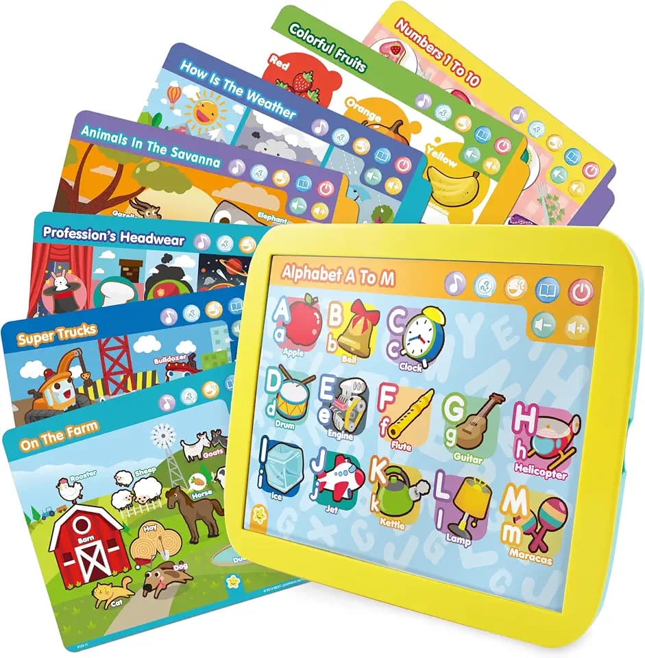 BEST LEARNING Smart Inno Pad – schlauer und witziger Unterricht mit pädagogischem Tablet-Spielzeug – Alphabet, Nummer, Farben, Geometrie, Tiere, Zeit erlernen [englischsprachige Version]
