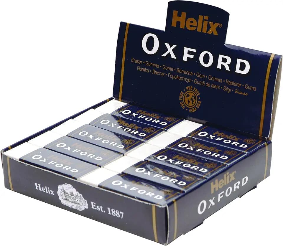 Oxford Radierer von Helix groß Schutzhülle aus Pappe LARGE BULK