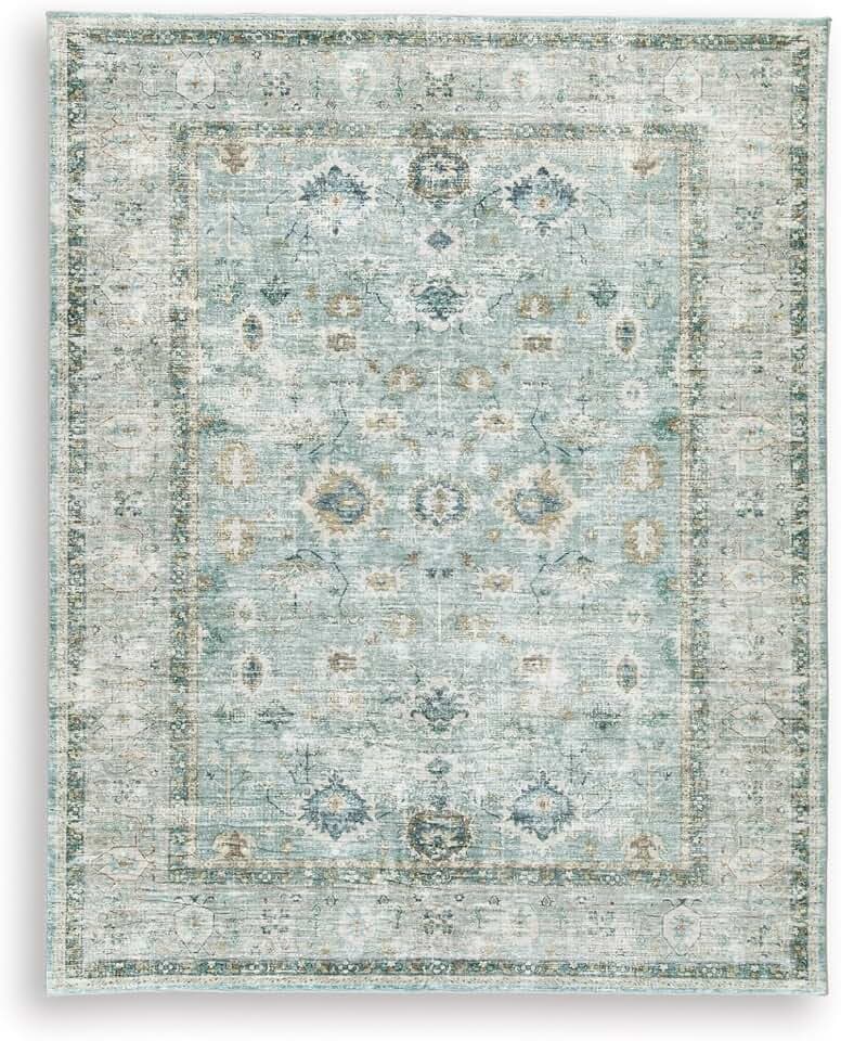 Signature Design by Ashley 8x10 Memory Foam Area Rug, Vintage Floral