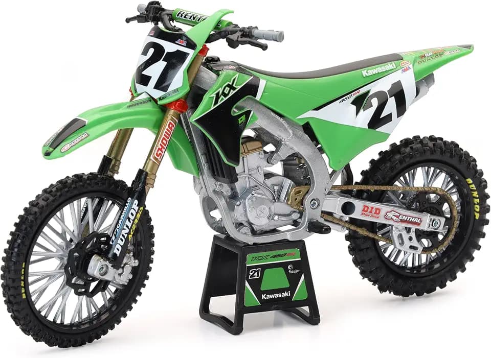 New-Ray Toys Kawasaki Race Team Bike Replica Jason Anderson, 1:12 Scale, Kids, Gifts, Birthdays