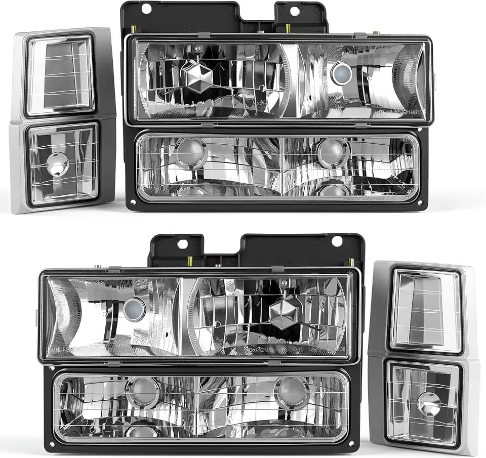 AUTOSAVER88 Headlight Assembly Compatible with 1994-1999 Chevy C/K Series