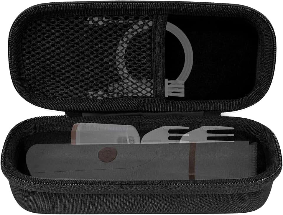 Linkidea Elektrorasierer-Reisekoffer für Damen, kompatibel mit OLOV/Risina TC-017 / MANSPOT HCW003A, harte EVA-Schutzhülle für Bikini-Trimmer & Body-Hair-Trimmer (Schwarz)