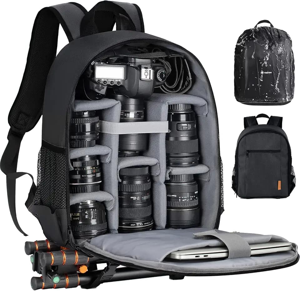 TARION Small Camera Backpack for Photographers Compact 12L Black TB-S