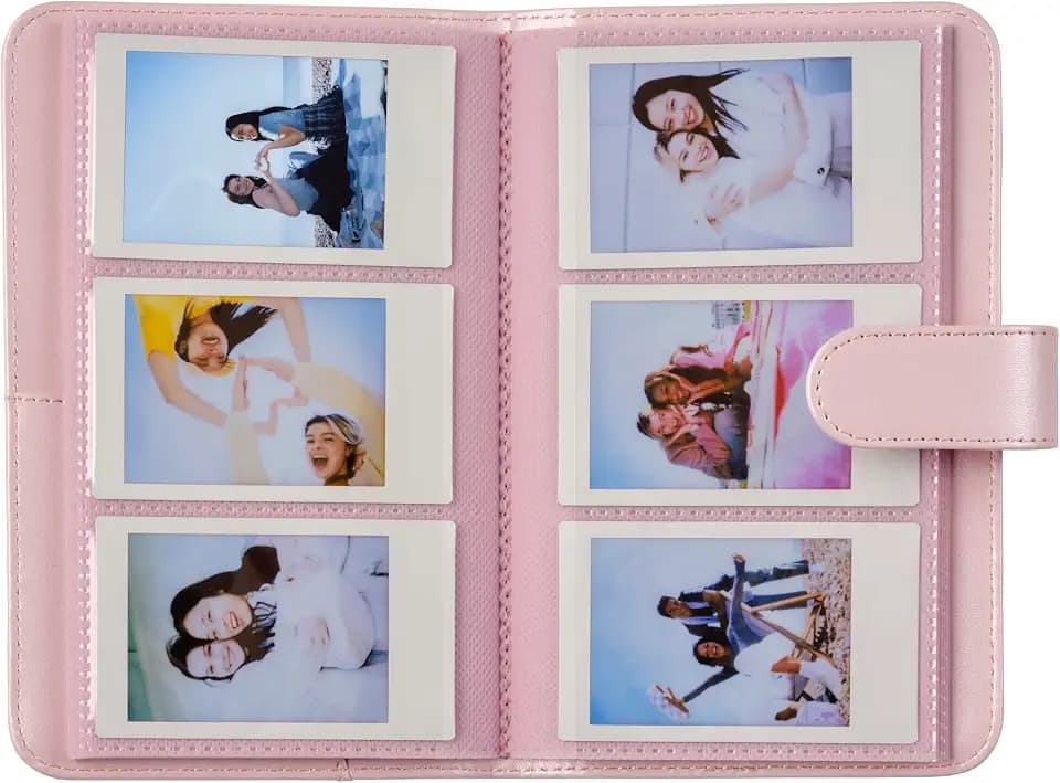 FUJIFILM instax™ mini Album | Fotoalbum für 108 instax mini Sofortbilder – Gepolstertes Einsteckalbum für Fotos im Format 86 x 54 mm | Candy Pink