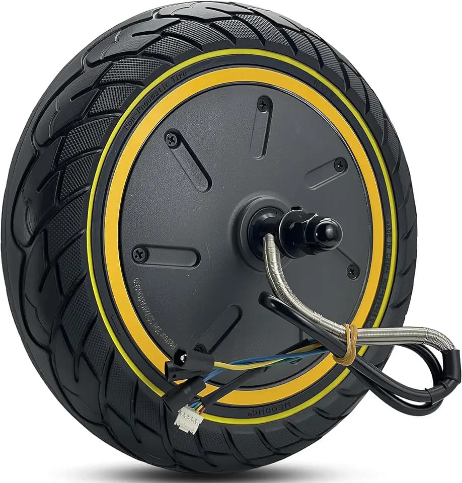 10''Hub Motor With Solid Tire 500w Drive Power Wheels Kit Tubeless Type Suitable for Segway Ninebot Max G30P G30LP Electric Scooter 10x2.5, Front or Rear Accessories