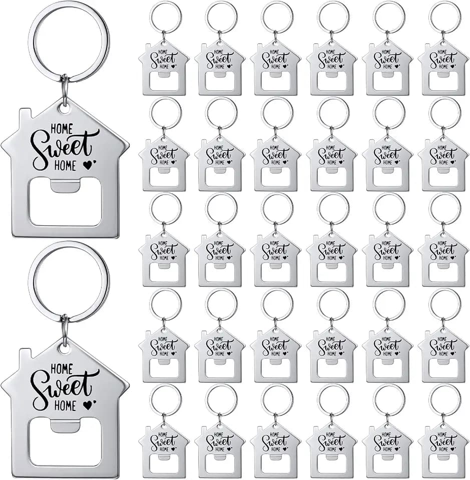 Jingmore 30 Pcs Home Sweet Home Keychains Bulk Estate Agent Closing Gifts