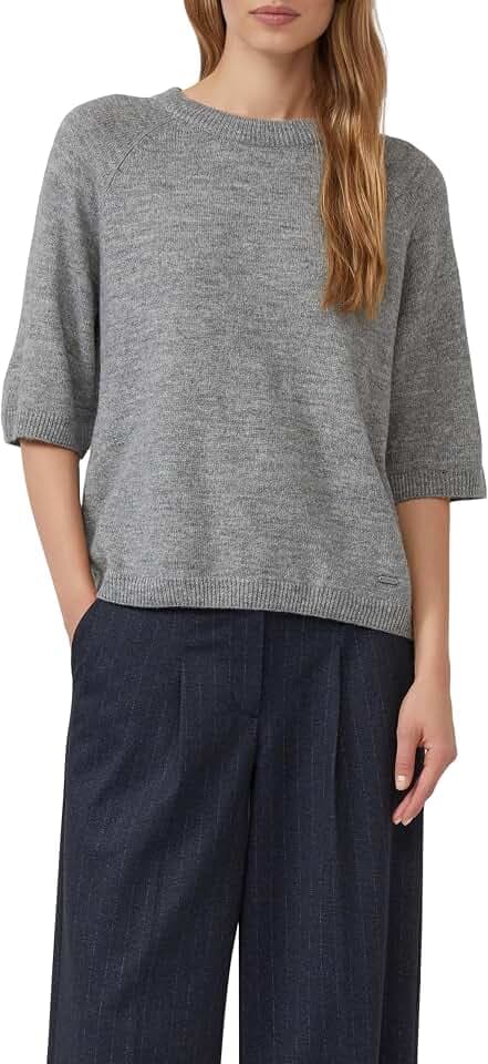 s.Oliver Kurzarmpullover aus Alpakamix