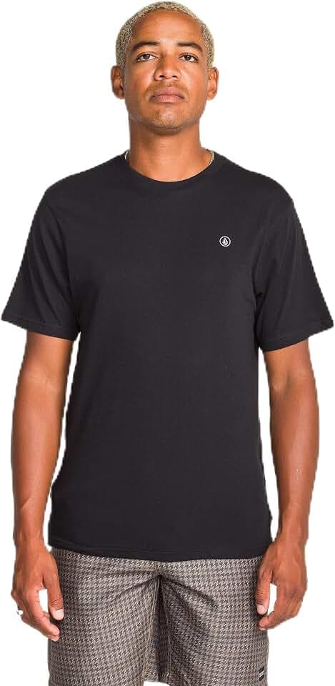 Volcom Men's Circle Stone Short Sleeve T-Shirt – Soft Cotton Crewneck with Logo Graphic